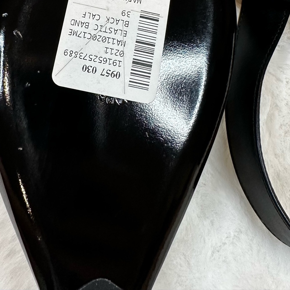 Moschino Black and White Slingback Flats-- Leather Slingback Flat brand new 39 - Picture 6 of 9